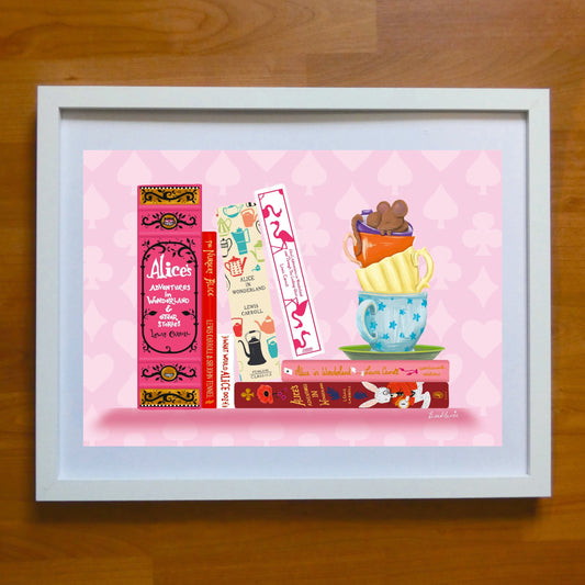 Alice In Wonderland - Book spine art print