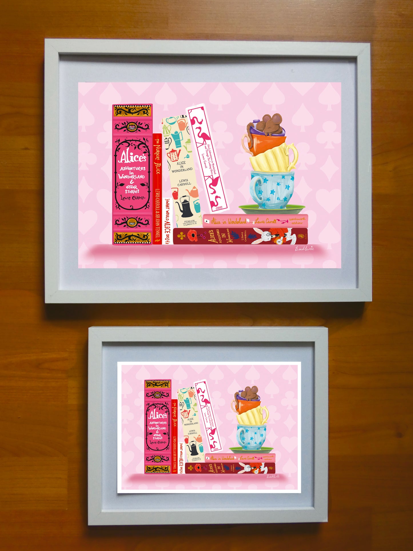 Alice In Wonderland - Book spine art print