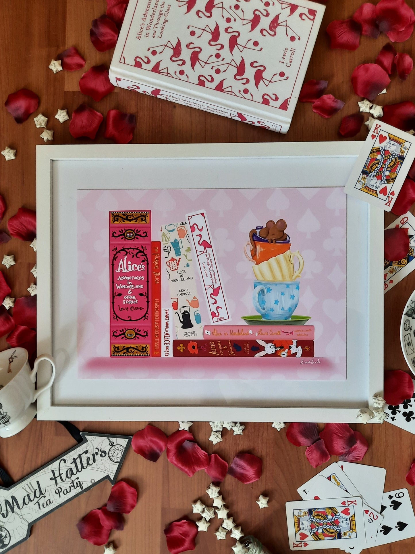 Alice In Wonderland - Book spine art print