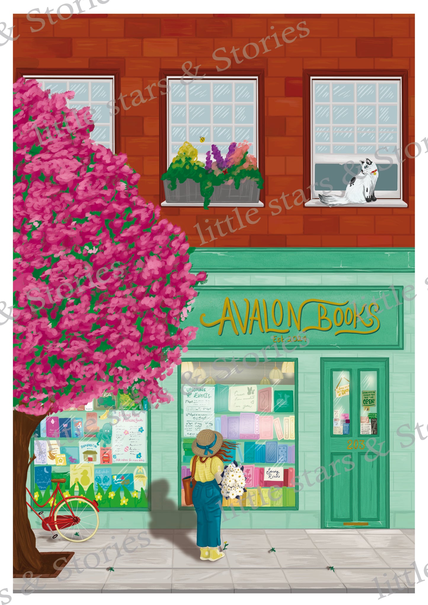Avalon Books - Art Print - Original Wall Art