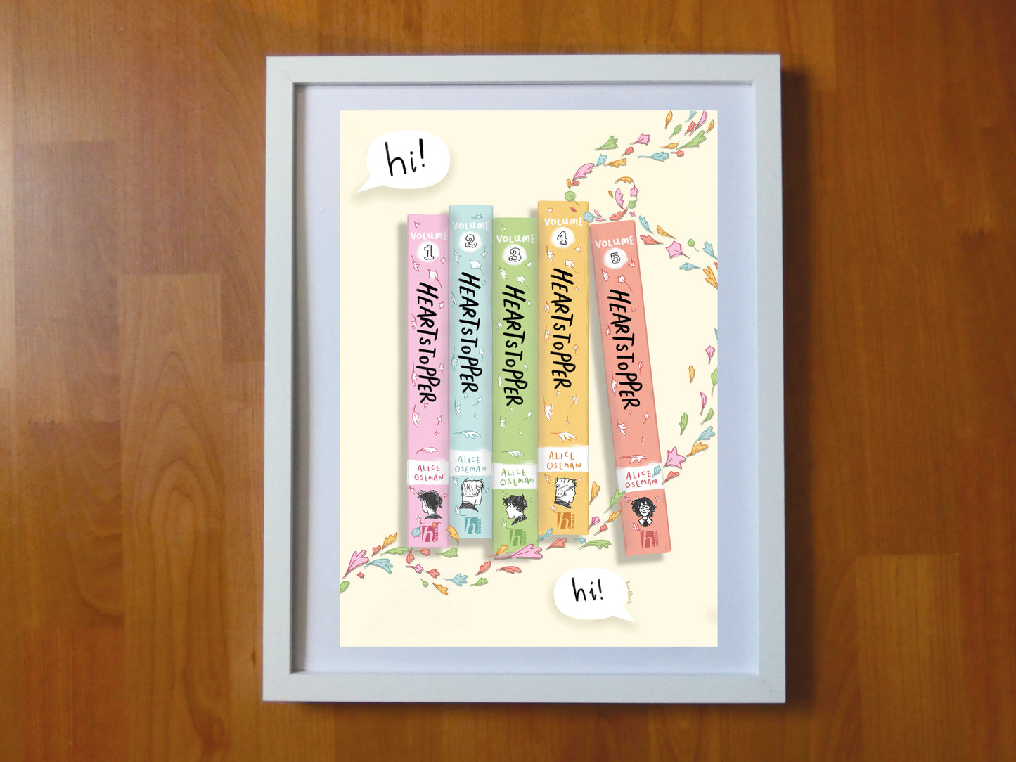 Heartstopper Bookstack - Book spine art print