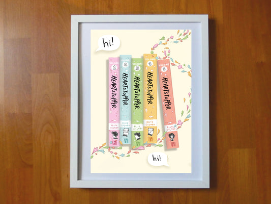 Heartstopper Bookstack - Book spine art print
