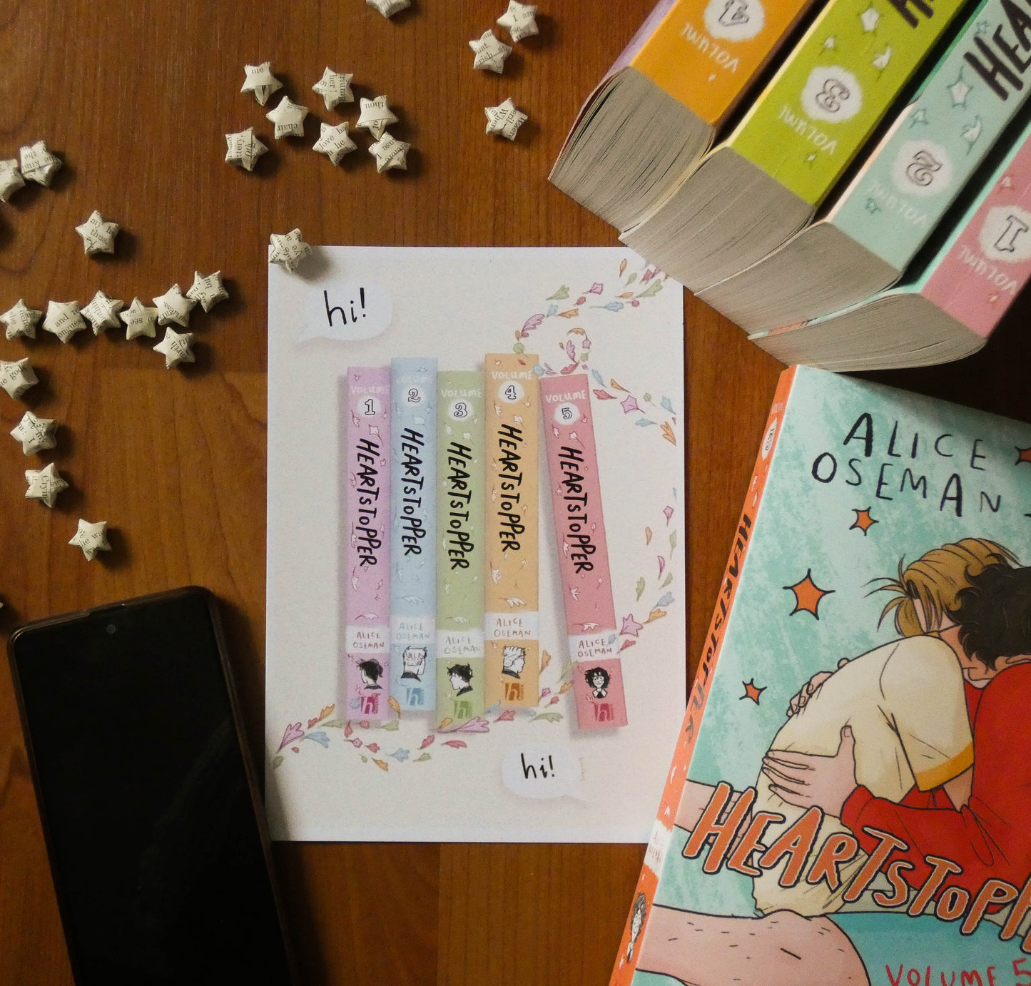 Heartstopper Bookstack - Book spine art print
