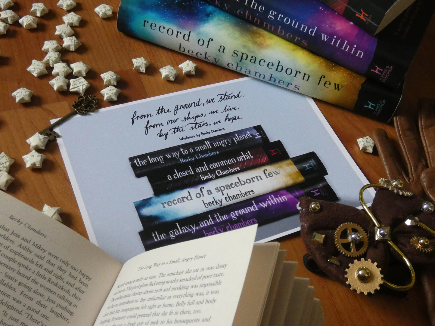 Wayfarers Bookstack - Book spine art print