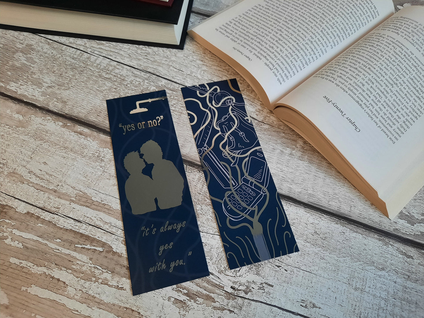 Yes or No? - Silver foiled bookmark - All For the Game/The Foxhole Court by Nora Sakavik