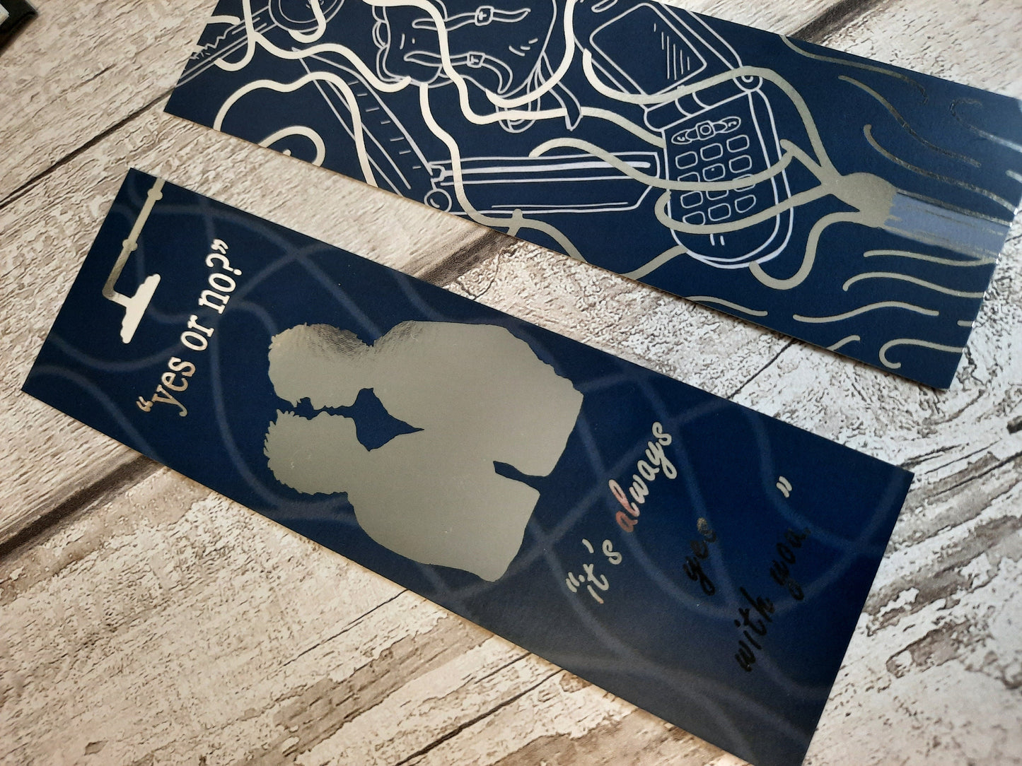 Yes or No? - Silver foiled bookmark - All For the Game/The Foxhole Court by Nora Sakavik