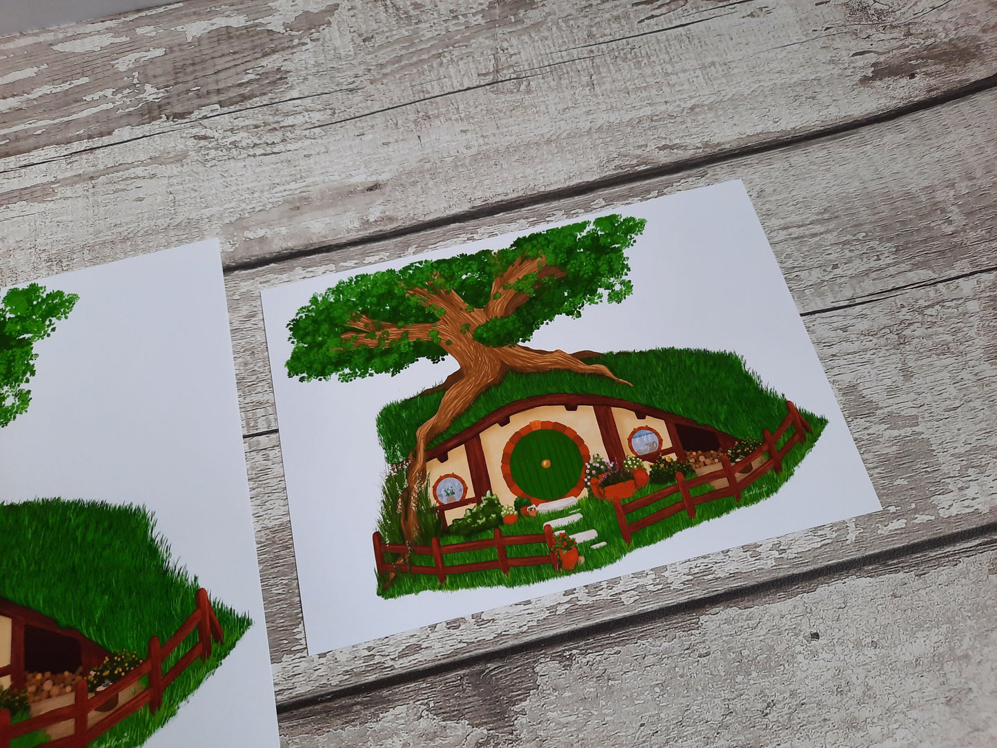 Hobbit Hole - Art Print - Inspired by Tolkein's The Hobbit / Lord of the Rings / The Shire