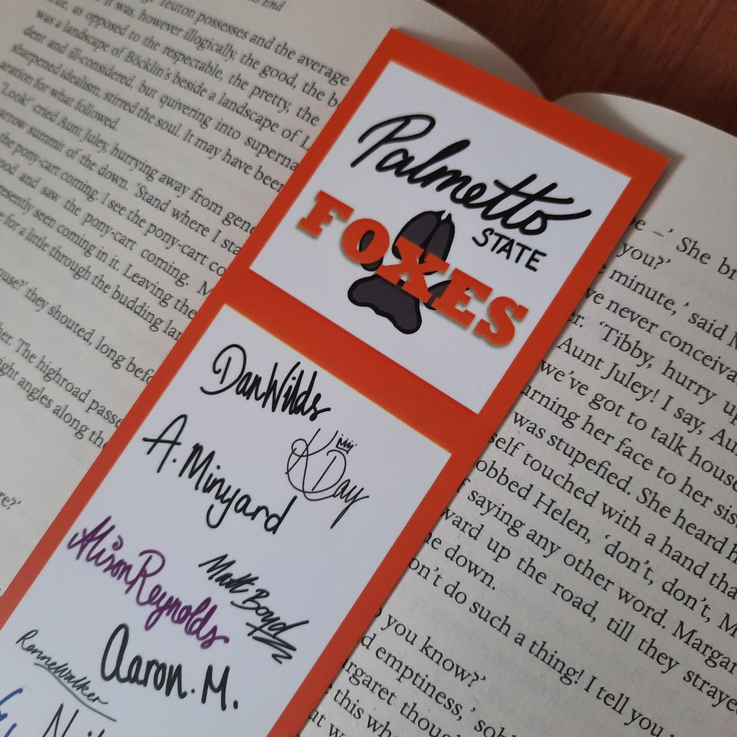 Palmetto Foxes Signature - Bookmark Version 2.0 - The Foxhole Court (All For The Game) by Nora Sakavic