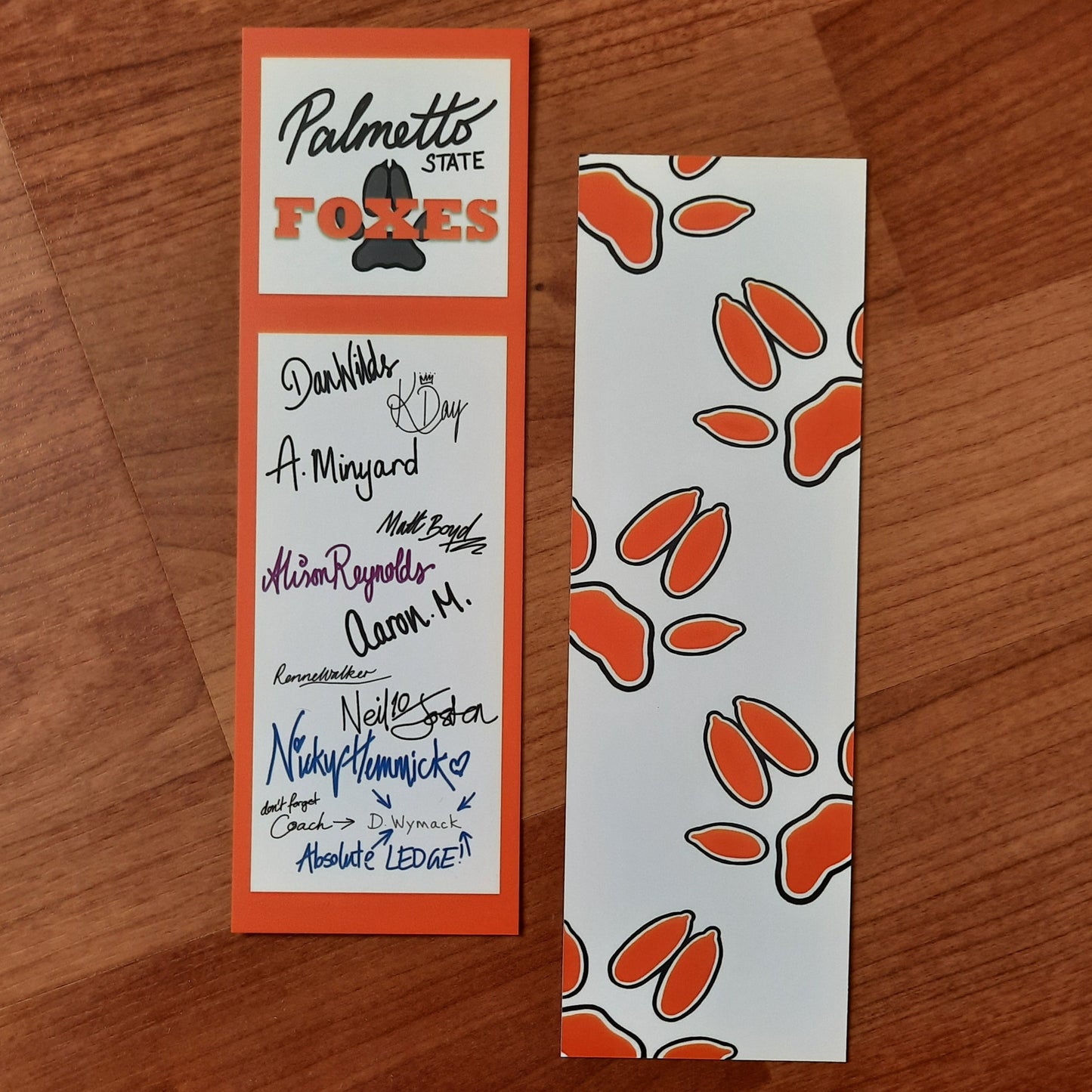 Palmetto Foxes Signature - Bookmark Version 2.0 - The Foxhole Court (All For The Game) by Nora Sakavic