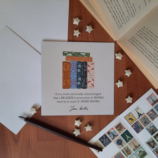 Austen: A Reader - Greeting Card