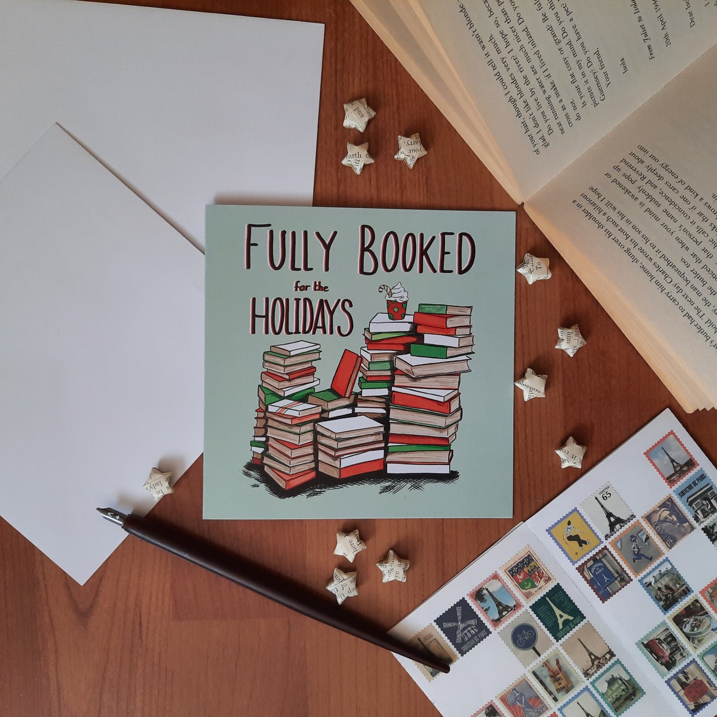 Fully Booked for the Holidays - Holiday Greeting Card