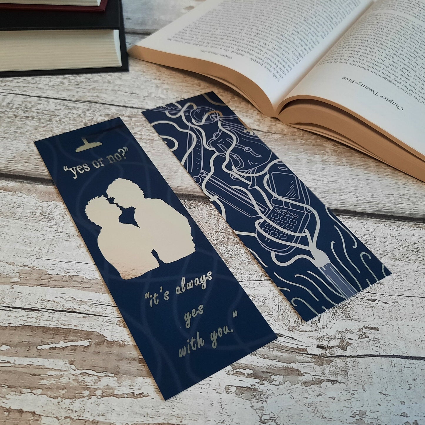 Yes or No? - Silver foiled bookmark - All For the Game/The Foxhole Court by Nora Sakavik