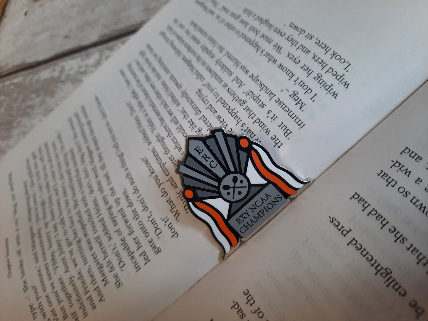 Exy Champions - Enamel Pin - All For the Game/The Foxhole Court by Nora Sakavik