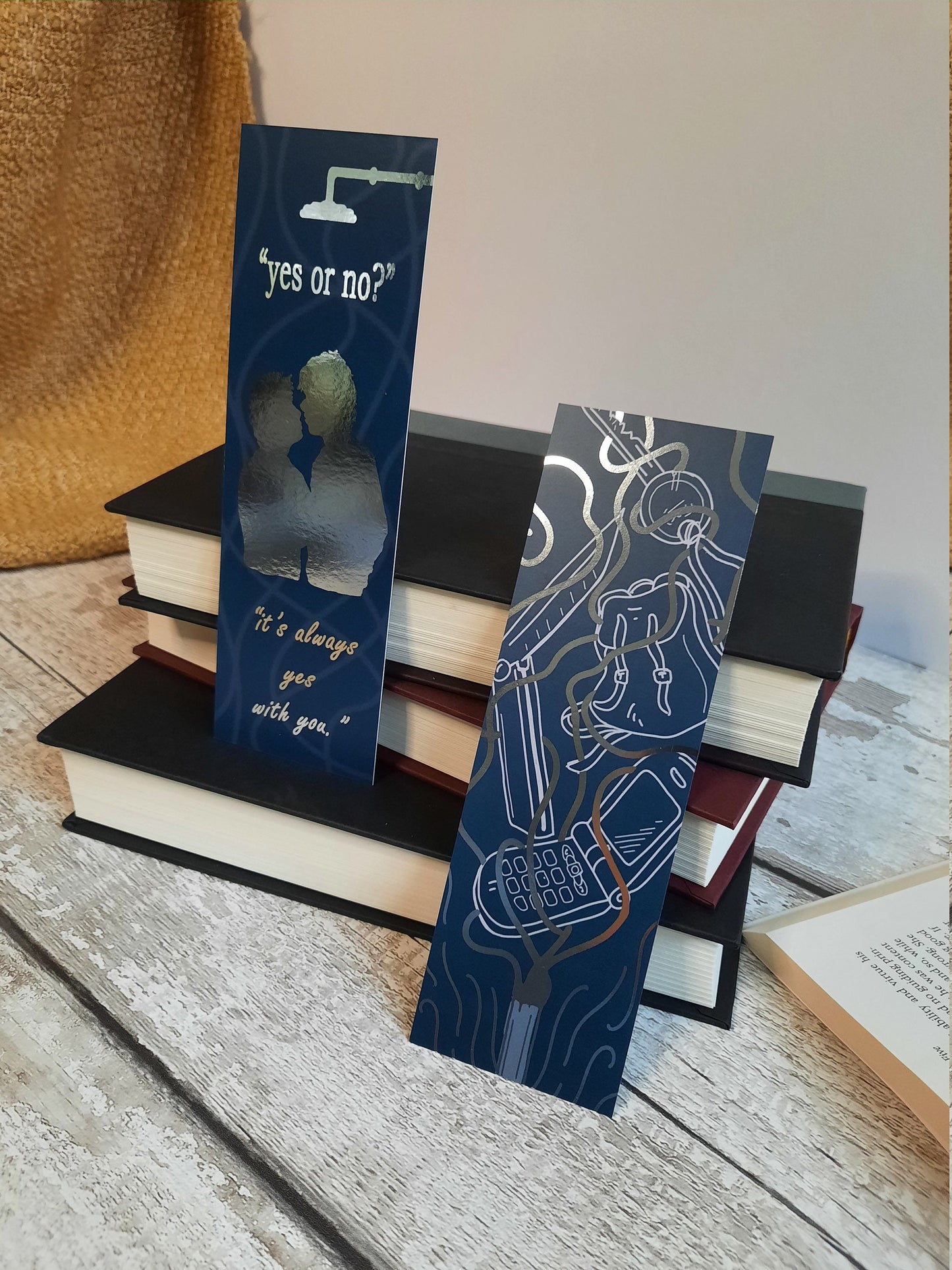 Yes or No? - Silver foiled bookmark - All For the Game/The Foxhole Court by Nora Sakavik